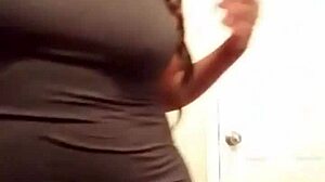 Gordita puta y caliente bailando intensamente para mi