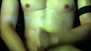 Muscular korean gay twink jerks off and cums on webcam.