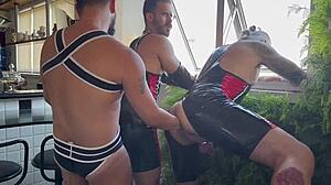 Trio engages in fisting and additional intense gay activities in full video.