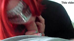 Redhead Amateur Wife Sucking Big Dick