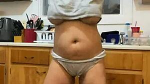 Anna Maria, a Dominican milf, dances and does house chores