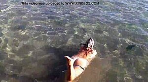 Milf Teasing On Public Beach