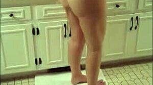 Sexy wife spied in bathroom with high definition amateurs brunette hidden voyeur spying homemade