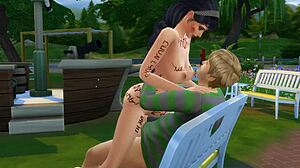 Hey, watch this public slut playing outdoor games 😏