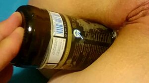 Bottle Up My Ass Felt Insane with My Amateur Milf Wife in Extreme Play