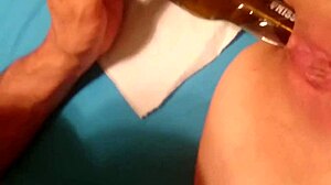Bottle Up My Ass Felt Insane with My Amateur Milf Wife in Extreme Play