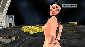 Cute Indian Bhabhi Poses Sexily and Masturbates with Banana in 3D Animation