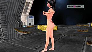 Cute Indian Bhabhi Poses Sexily and Masturbates with Banana in 3D Animation