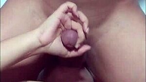 Colombian couple enjoys homemade blowjob and masturbation with monster cock