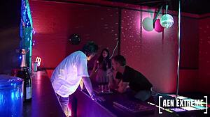 jodi james strips as guard in mfm threesome with mark sloan and big dicky