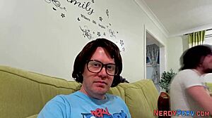 First time british newbie tricked into sucking cock and getting facial in high definition reality