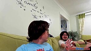 First time british newbie tricked into sucking cock and getting facial in high definition reality