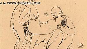 Adult cartoon from the past with anime-style illustrations