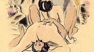 Adult cartoon from the past with anime-style illustrations