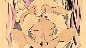 Adult cartoon from the past with anime-style illustrations