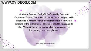 Femdom gives jerk off instructions for cum eating orgasm in liquid lunch session.