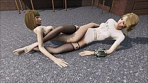 Fallout 4 features katsu and emogene in suggestive lesbian hentai action