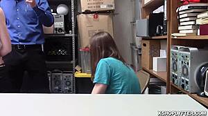 Lp Officer Eats Emma Starletto's Wide Spread Sweet Pussy At Work.