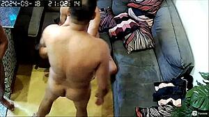 Gay orgy with Brazilian workers and putis in full show