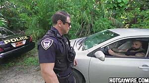 Cop gets a surprise when he asks him to pull over.