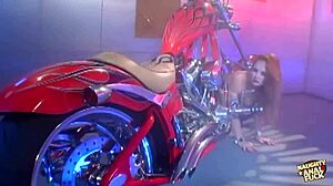 Busty Redheaded Biker Girl Gets Her Thick Booty Dicked Down Vigorously On Her Precious Bike!