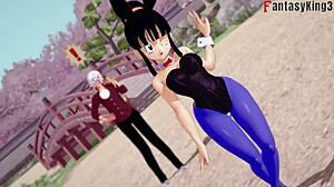 Android 18 and gohan are fucking when bulma finds out in dragon ball zex