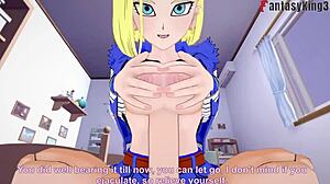 Android 18 and gohan are fucking when bulma finds out in dragon ball zex