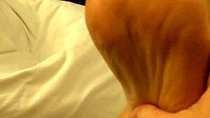 wb coworker teases with high arch foot rubbing fetish