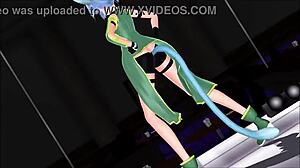 Big-boobed Sinon in Sword Art Online MMD video