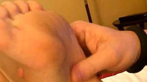 Coworker's foot fetish leads to solo masturbation session