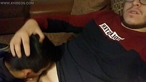 Intense blowjob after a good fuck