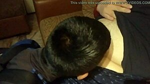 Intense blowjob after a good fuck