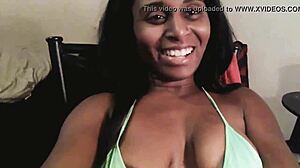 Hot wildcat shaking her ass in a g-string, teasing with every move