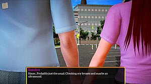 redhead and brunette in homemade game with amateurs