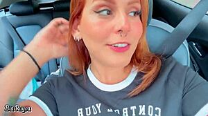 Beautiful blowjob in the car that ends up in a lot of milk