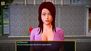 redhead and brunette in homemade game with amateurs