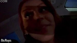 Beautiful blowjob in the car that ends up in a lot of milk