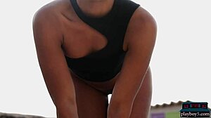 tiny tits ebony teen agatha models for playboy outdoors