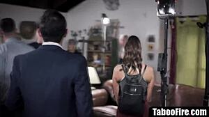 Damn, this hot actress got convinced to bang two guys at casting!