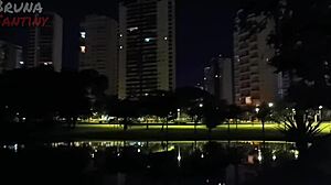 bruna santiny amateur with big black cock in the park fucking hard in hardcore action