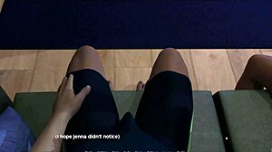 Thirsty for guest in hentai game with hard boner and naughty dreams