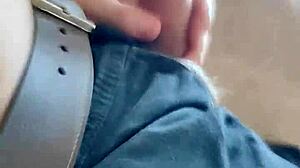 Close up big dick and feet