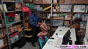 Shoplyfter Amateur Caught Giving Blowjob to Monster Cock at Work