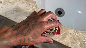 Mih Ninfetinha Catches Skinny Latina Teen In Shower, She Begs For Big Cock In Her Big Ass Without Condom