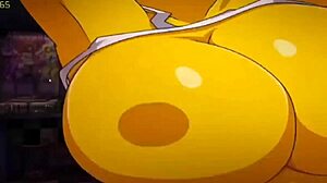 Chica proudly displays her large boobs during the event