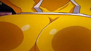 Chica proudly displays her large boobs during the event