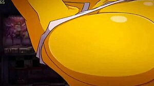 Chica proudly displays her large boobs during the event