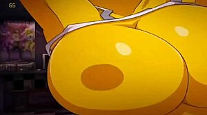 Chica proudly displays her large boobs during the event