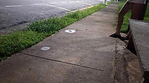 Risky Handjob At Bus Stop Stranger