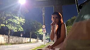 Risky Handjob At Bus Stop Stranger